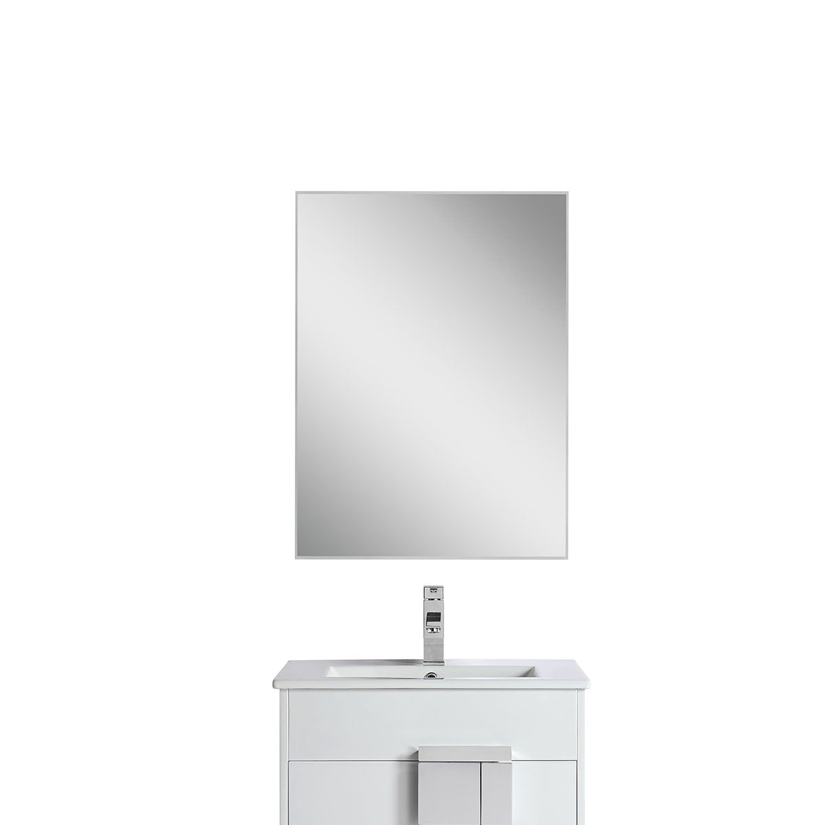 24"w  x 32" h Aluminum Rectangle Bathroom Wall-Mirror Series (Silver) - iStyle Bath