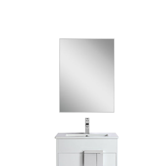 24" (Silver) Aluminum Rectangle Bathroom Wall-Mirror Series