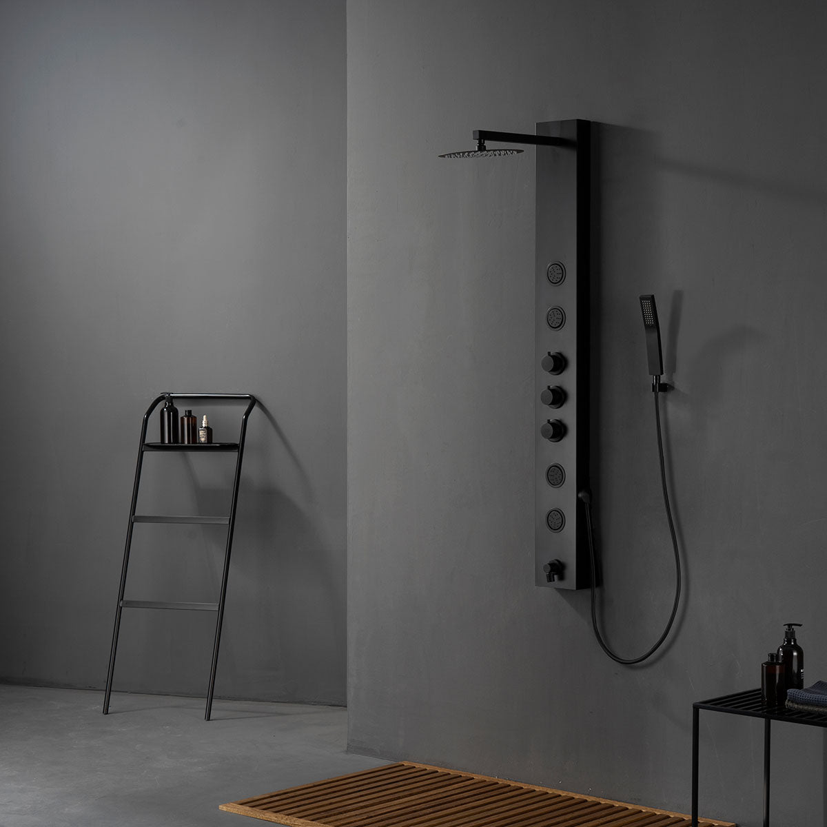 SP-5654MB Stainless Steel Shower Panel (Matte Black) - iStyle Bath