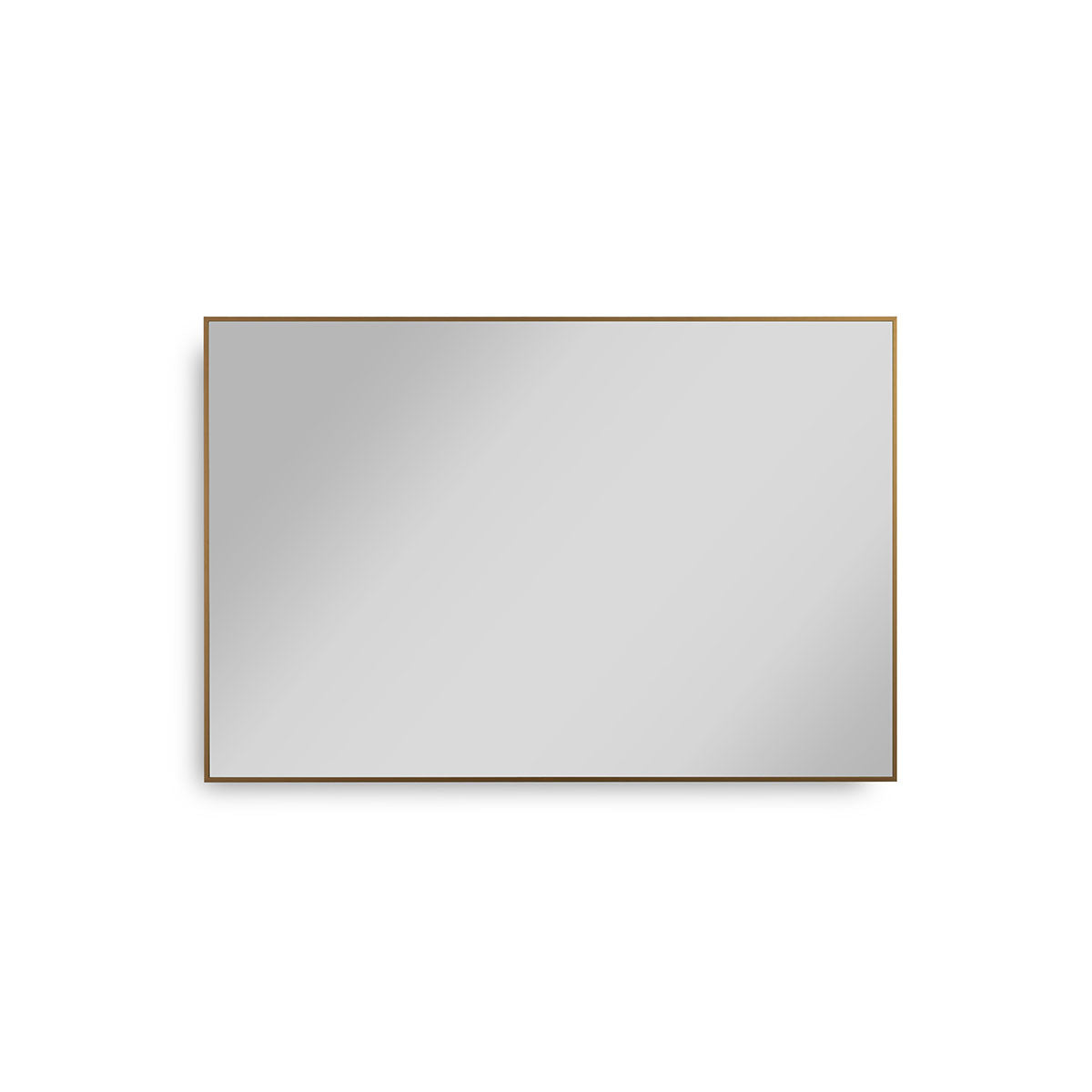 48"w x 32"h Aluminum Rectangle Bathroom Wall Mirror (Brushed Gold) - iStyle Bath