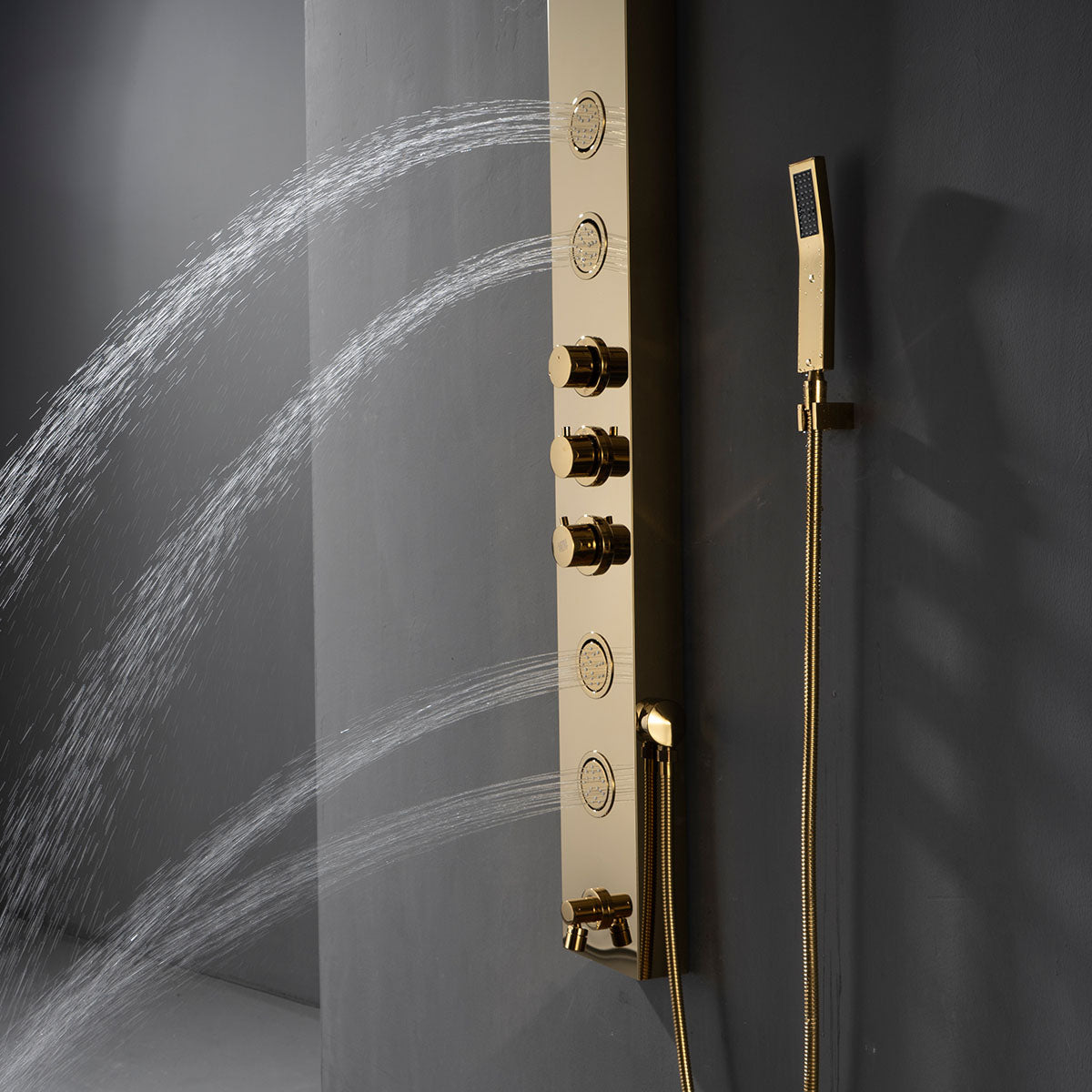 SP-5654BG Stainless Steel Shower Panel (Shinny Gold) - iStyle Bath
