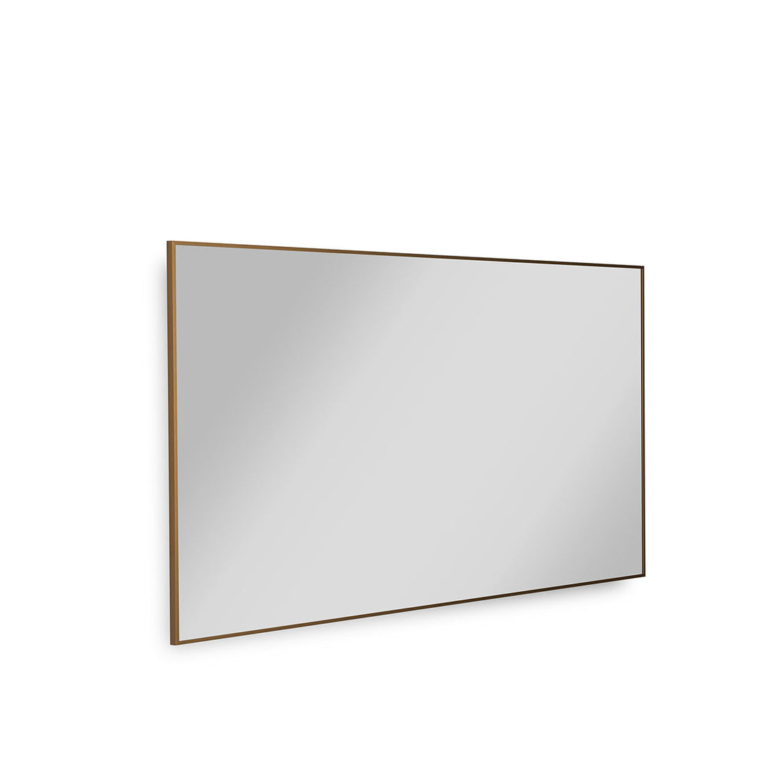 60"w x 32"h Aluminum Rectangle Bathroom Wall Mirror (Brushed Gold)