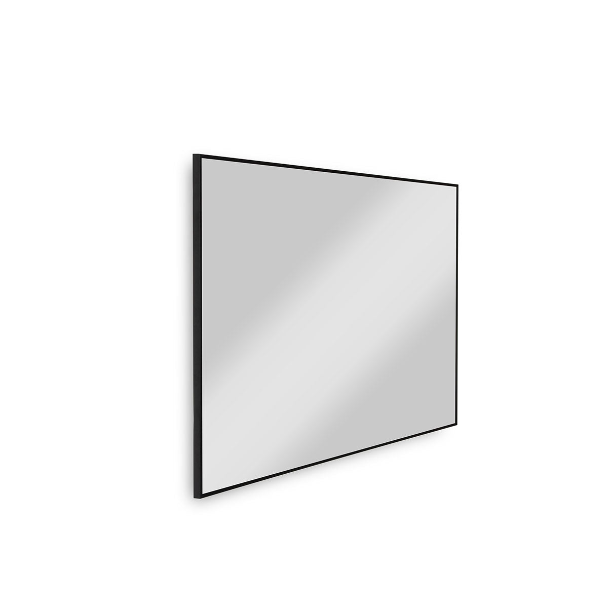 60"w x 32"h Aluminum Rectangle Bathroom Wall Mirror (Matte Black) - iStyle Bath