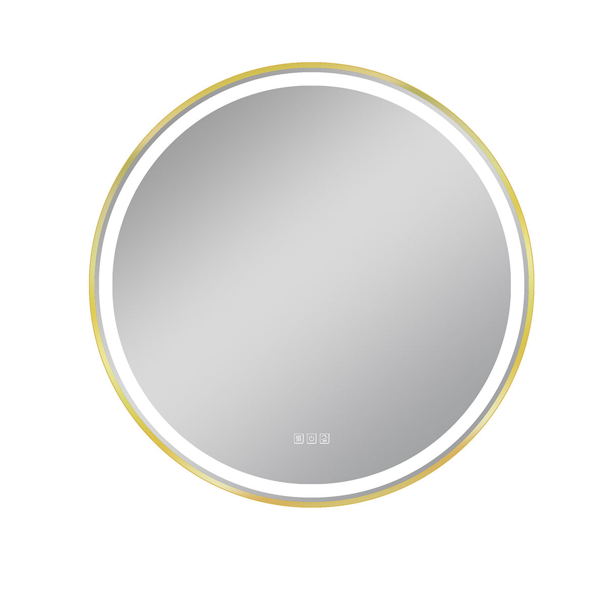 36" LED Round Mirror (Brushed Gold) Madelyn Series - iStyle Bath