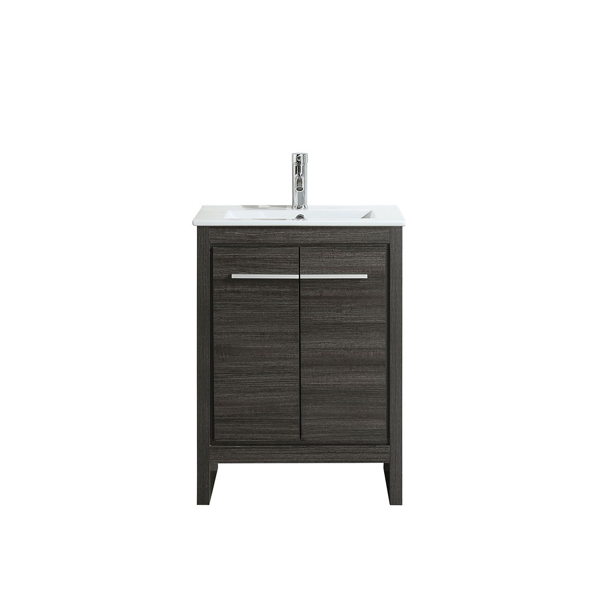 24" Vanity with Ceramic Sink (Charcoal Grey) V9004 Series - iStyle Bath