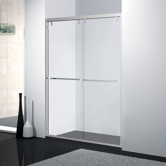 60"  Shower Door with Klearteck Treatment (3/8" Thickness) (Chrome) AC23 Series - iStyle Bath