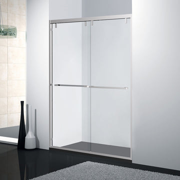 60" Bypass Shower Door with Klearteck Treatment (3/8" Thickness) (Brushed Nickel) AC23 series