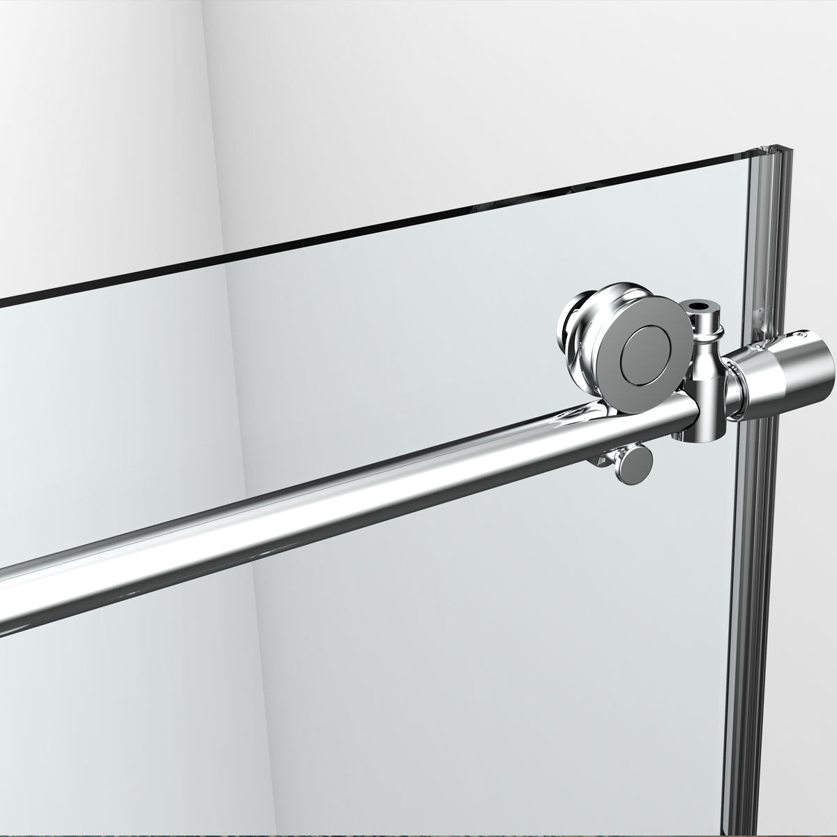 BR01 Joseph Frameless Single Sliding Shower Door with Klearteck Treatment (3/8" Thickness) (Chrome) - iStyle Bath