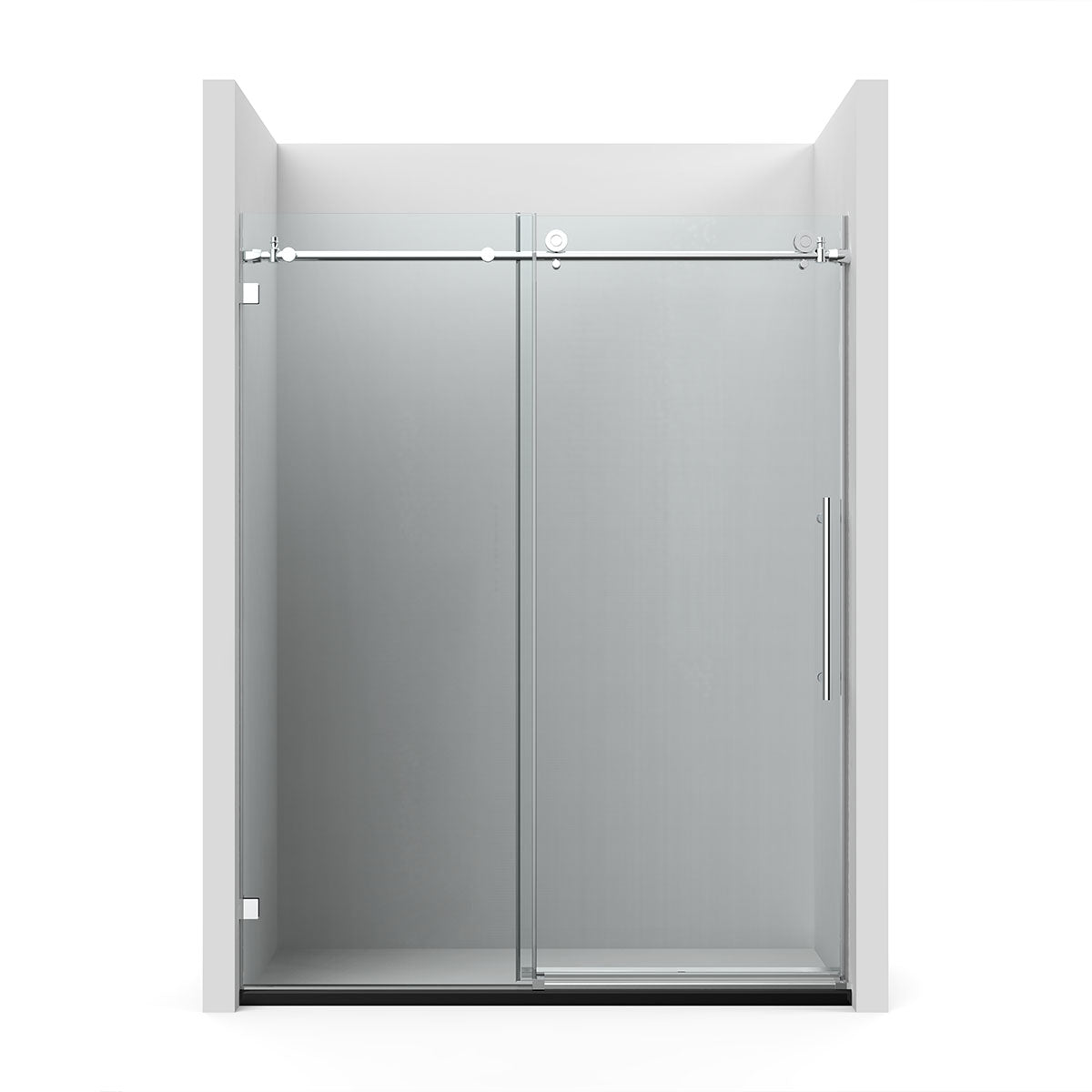 BR01 Joseph Frameless Single Sliding Shower Door with Klearteck Treatment (3/8" Thickness) (Brushed Nickel) - iStyle Bath