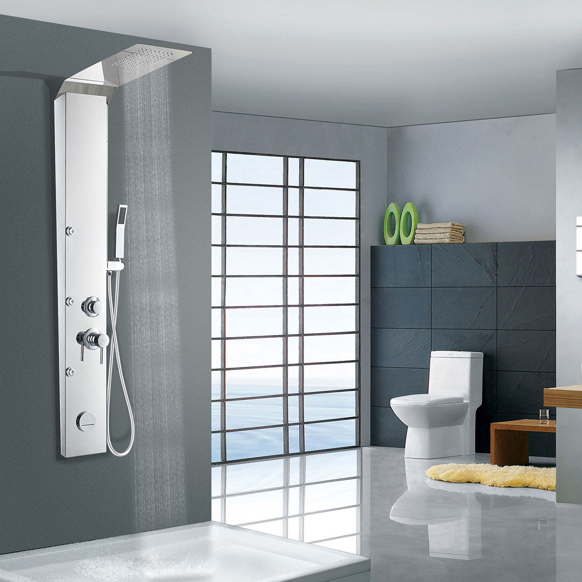 SP-5568 Stainless Steel Shower Panel (Chrome) - iStyle Bath
