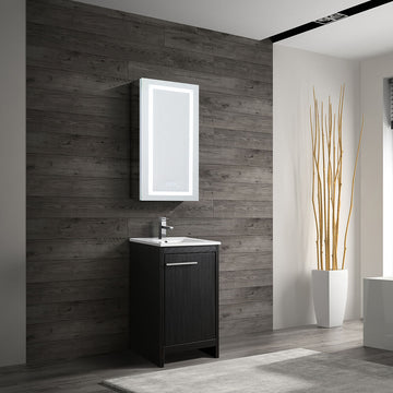 20" Vanity with Ceramic Sink / (Charcoal Grey) V9004 Series