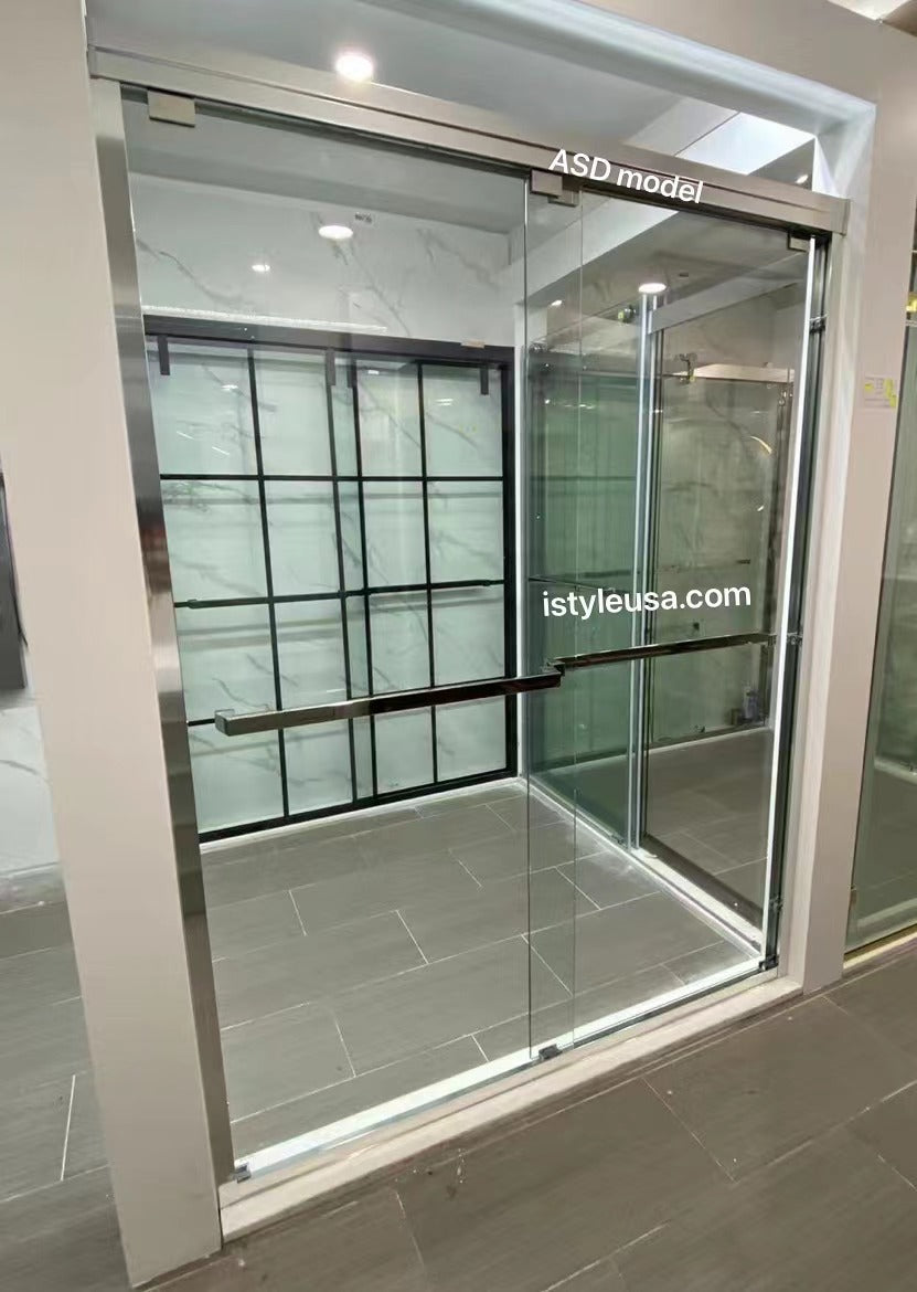 60" Bypass Shower Door with Klearteck Treatment (5/16" Thickness) (Silver /Chrome) ASD Series - iStyle Bath