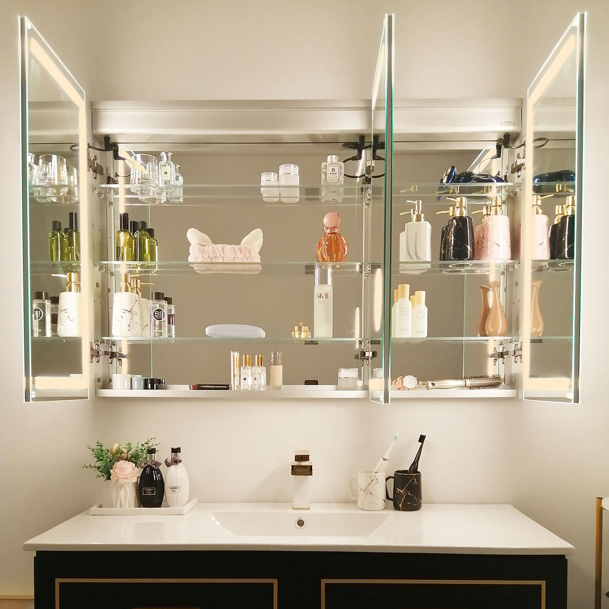 48" Led Medicine Cabinet (Surface Mount/Recessed) LED-Ana MC Series