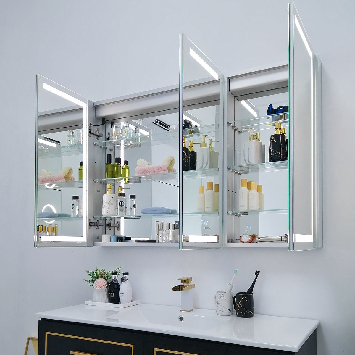 48" Led Medicine Cabinet (Surface Mount/Recessed) LED-ANA Seies