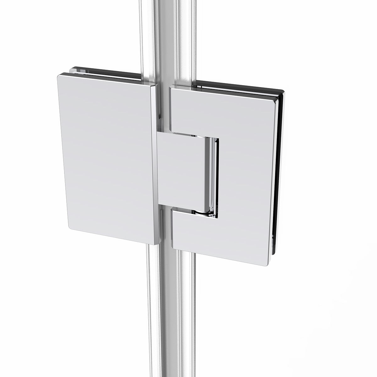 TS04 Allen Frameless Hinged Shower Door with Klearteck (3/8" Thickness) (Chrome) - iStyle Bath